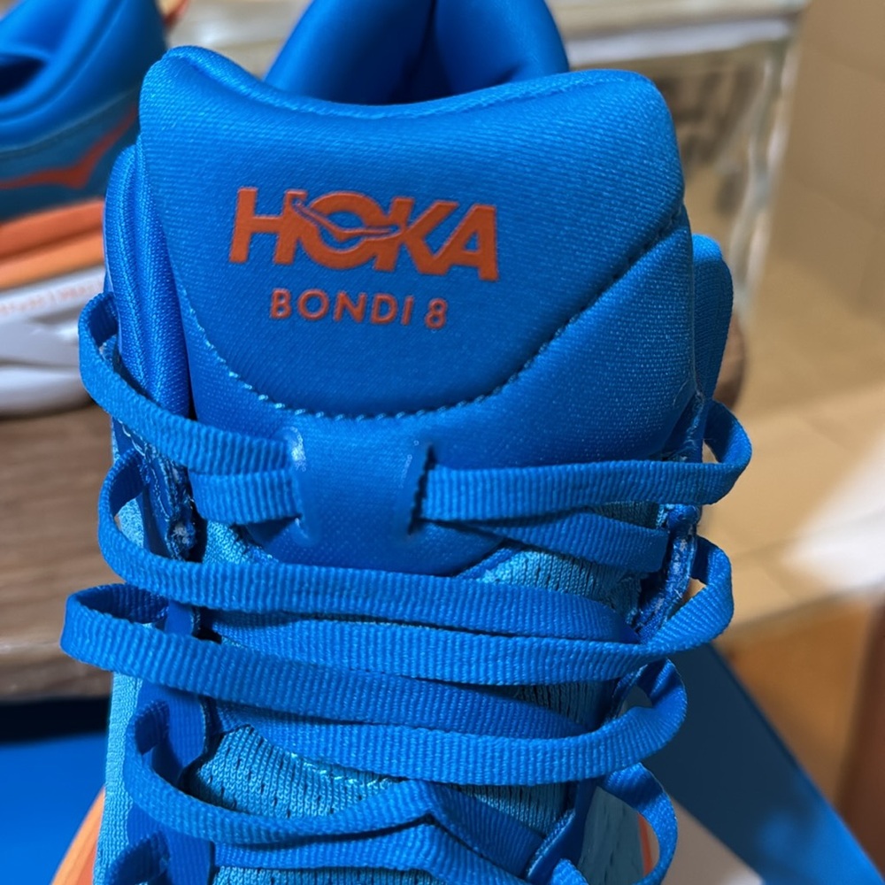 HOKA Blue and Orange Running Shoes - Picture 5 of 6